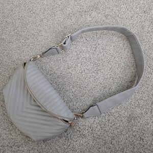 Steve Madden Quilted Gray Crossbody Bag